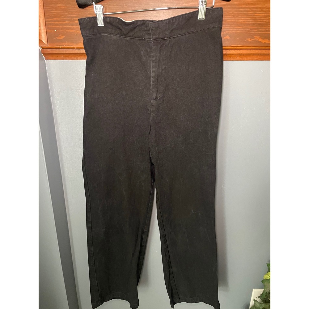 Princess Polly Low Rise Straight Leg Pants Black Womens Size US 10 AU